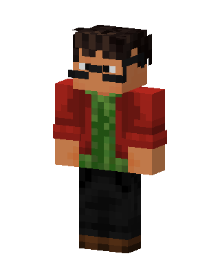 Mustached Red Jacket skin, 3D preview
