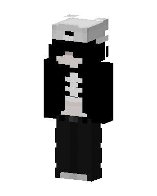 Panda Hoodie Boy skin, 3D preview