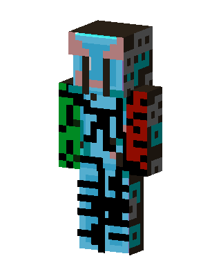 Blue Robot Boy skin, 3D preview