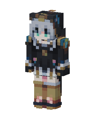 Silver Haired Maiden Minecraft cute skin