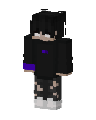 Shadow Hoodie Boy skin, 3D preview