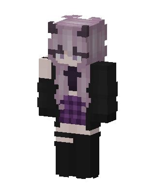 Black E-Girl skin, 3D preview