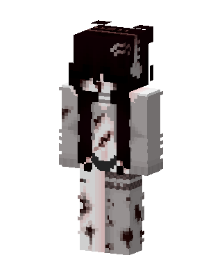 White Anime Girl skin, 3D preview