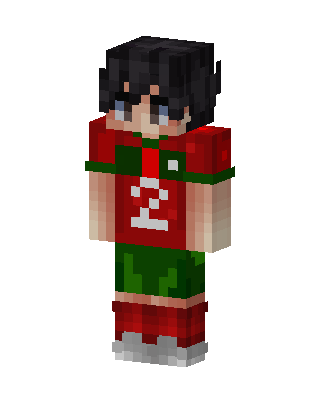 Red Holiday Boy Minecraft Christmas skin
