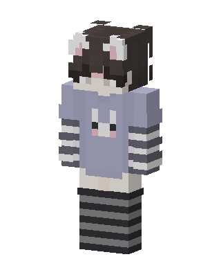 Gray Animal Girl Minecraft skin