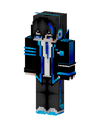 Neon Techwear Boy skin, 3D preview