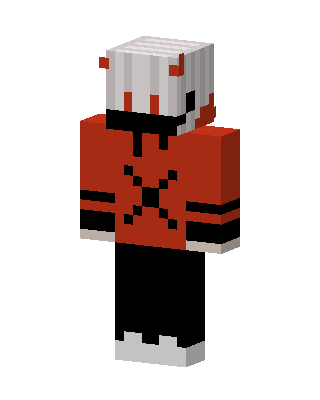 Red Hoodie Ghost skin, 3D preview