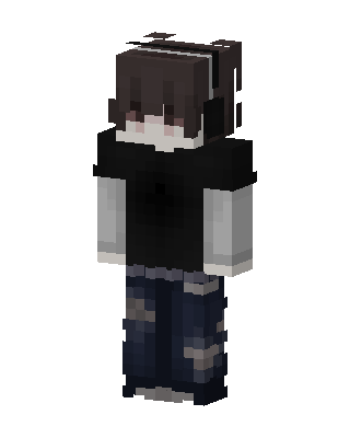 Headphone Hoodie Boy skin, 3D preview