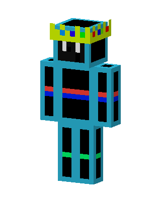 Teal King Minecraft skin