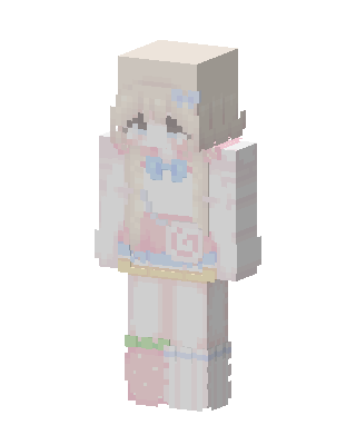 Pastel Strawberry Girl skin, 3D preview