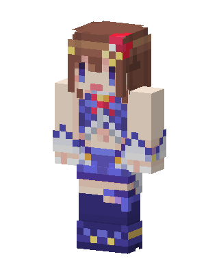 Blue Player Girl Minecraft blue skin
