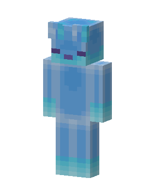 Blue Axolotl skin, 3D preview