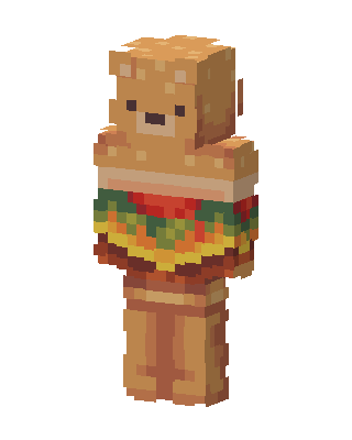 Burger Bear skin, 3D preview