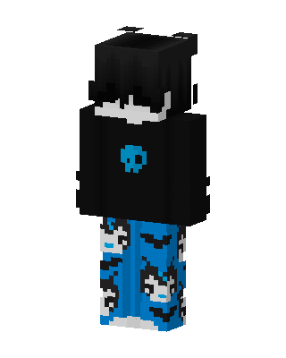 Black Player Boy skin, 3D preview