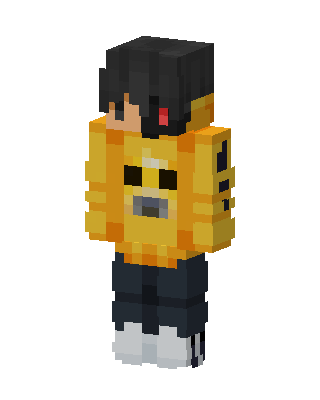 Golden Hoodie Boy skin, 3D preview