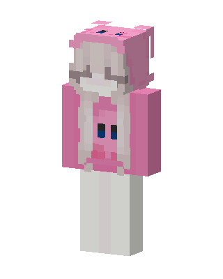 Kirby Hoodie Girl skin, 3D preview
