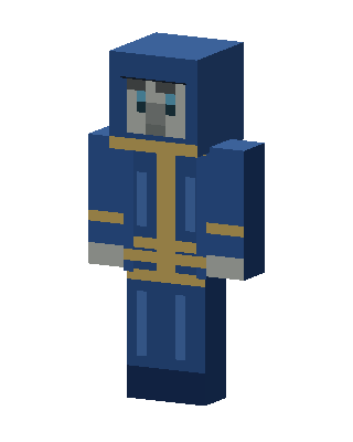 Vault Dweller skin, 3D preview