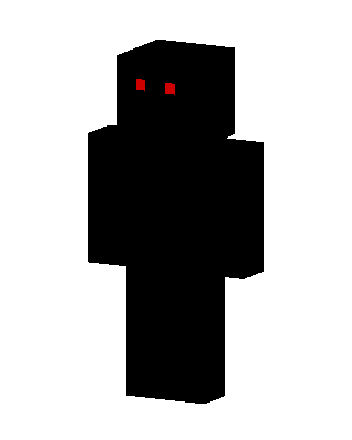 Black Glowing Villain Boy skin, 3D preview