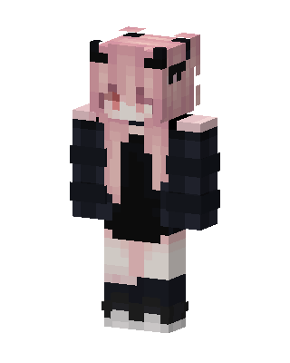 Pink Anime Girl Minecraft cat girl skin