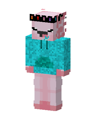 Teal Animal Girl skin, 3D preview