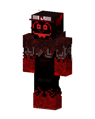 Black Glowing Villain Boy skin, 3D preview