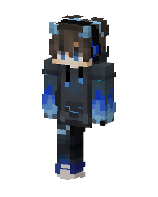 Blue Headphone Hoodie Boy Minecraft skin