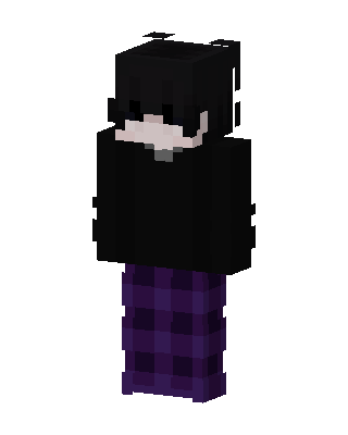Black Emo Boy Minecraft goth skin