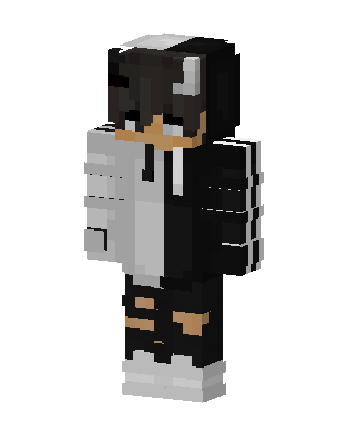 Monochrome Hoodie Boy Minecraft skin