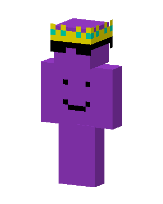 Purple Crown Guy skin, 3D preview