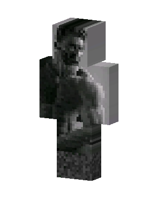Gray Fighter Boy Minecraft skin