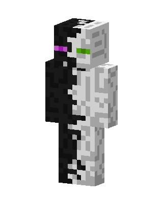 White Glowing Mob skin, 3D preview