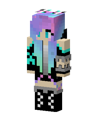 Pastel Galaxy Girl skin, 3D preview
