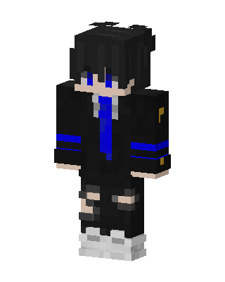 Blue Tie Rebel skin, 3D preview