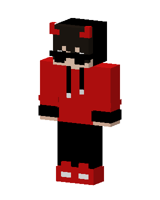 Red Devil Hoodie Minecraft skin