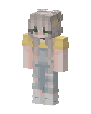 Pastel Overalls Girl skin, 3D preview