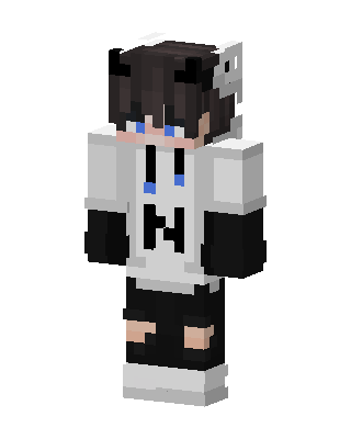 White E-Girl skin, 3D preview