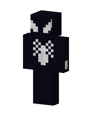 Black Suit Spider-Man skin, 3D preview