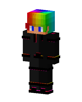 Rainbow Hoodie skin, 3D preview