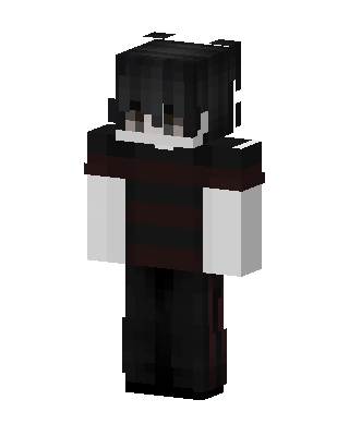 Emo Striped Boy skin, 3D preview
