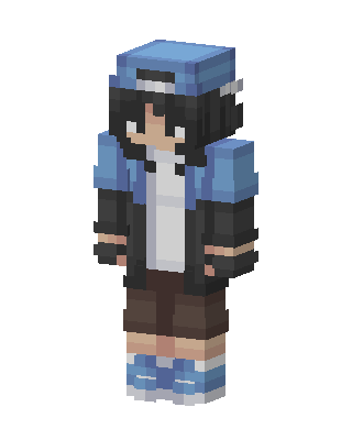 Blue Player Girl Minecraft blue skin