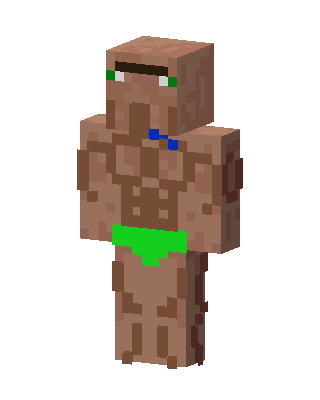 Buff Villager skin, 3D preview