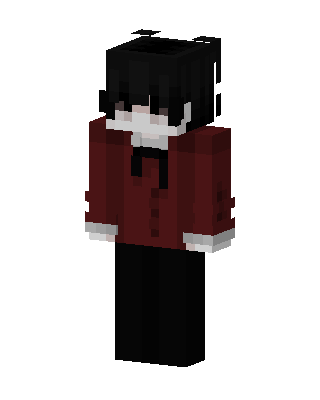 Crimson Hoodie Boy skin, 3D preview