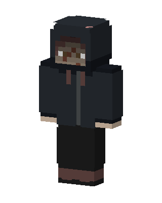 Black Hooded Villain Boy Minecraft skin