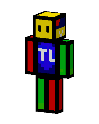 Primary Color Block skin, 3D preview