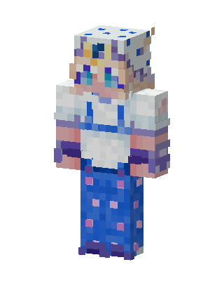 Blue Player Girl skin, 3D preview