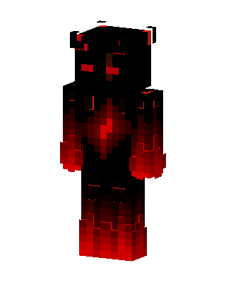 Black Glowing Villain Boy skin, 3D preview