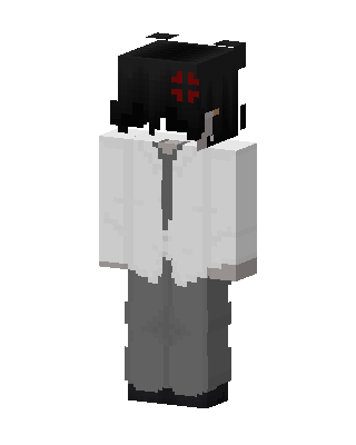 Gray Villain Boy skin, 3D preview