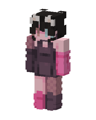 Pink Anime Girl skin, 3D preview
