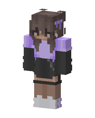 Black E-Girl skin, 3D preview