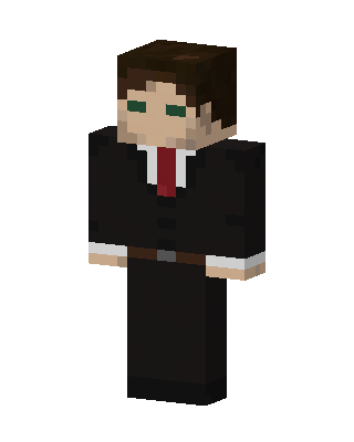 Red Tie Suit skin, 3D preview